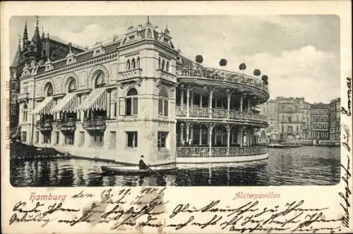 Ak Hamburg Mitte Neustadt, Alsterpavillon