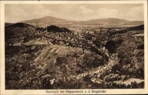 Ak Hambach Heppenheim an der Bergstraße Hessen, Gesamtansicht