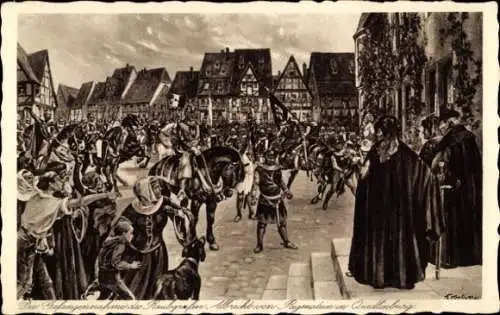 Ak Blankenburg am Harz, Burg Regenstein, Historische Szene, Gefangennahme Albrecht von Regenstein