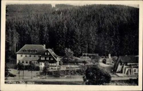 Ak Gehren Ilmenau in Thüringen, Gasthaus Schobsemühle