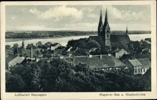 Ak Neuruppin in Brandenburg, Luftkurort  Ruppiner See, Klosterkirche, Stadtansicht