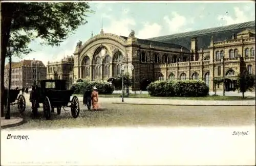 Ak Hansestadt Bremen, Bahnhof