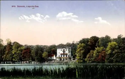 Ak Wandlitz im Kreis Barnim, Partie am Liepnitzsee, Blick auf Gaststätte, Inh. Wilhelm Schmidt