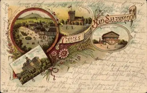 Litho Szczawno Zdrój Bad Salzbrunn Niederschlesien, Schloss, Schweizerei