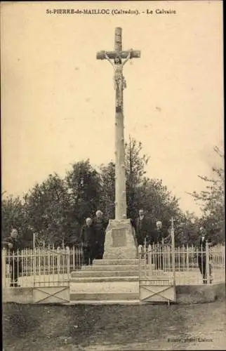 Ak Saint Pierre de Mailloc Calvados, Le Calvaire