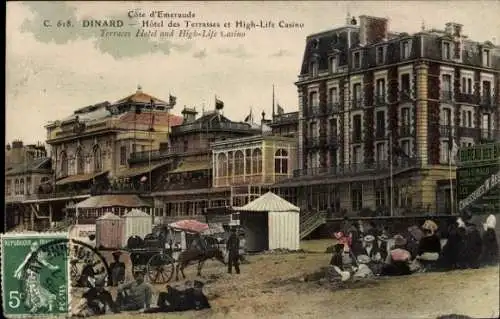 Ak Dinard Ille et Vilaine, Hôtel des Terrasses, High-Life Casino