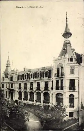 Ak Dinard Ille et Vilaine, Hôtel Windsor, architektonische Darstellung, s Gebäude
