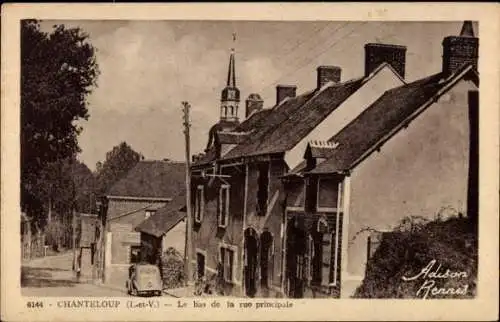 Ak Chanteloup Maine-et-Loire, Schöne Landschaft, Häuser, Straße,  Atmosphäre