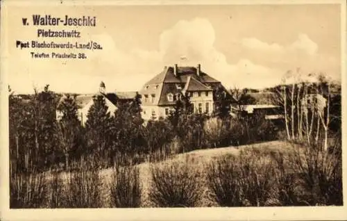 Ak Prischwitz Göda in der Oberlausitz, Gesamtansicht