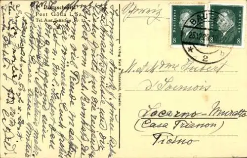 Ak Prischwitz Göda in der Oberlausitz, Gesamtansicht