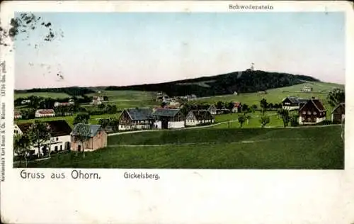 Ak Gickelsberg Ohorn in Sachsen, Schwedenstein