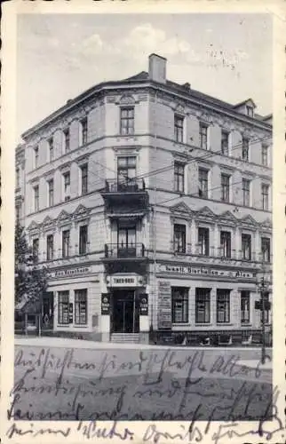 Ak Dortmund im Ruhrgebiet, Restaurant Westliche Bierhallen, Ecke Rheinischestr., Gebäude, Schwarz
