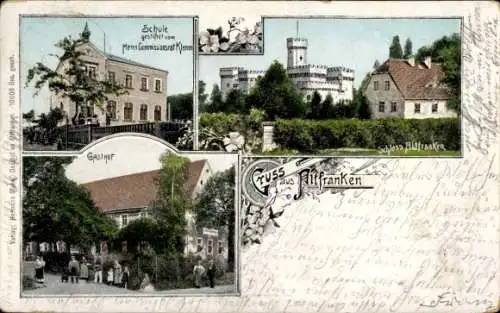 Ak Dresden Altfranken, Schule, gestiftet v. Klemm, Schloss, Gasthof