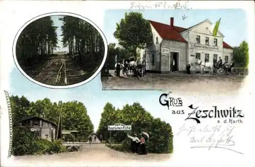 Ak Zeschwitz an der Harth Böhlen im Kreis Leipzig, Gasthaus, Zur Deutschen Eiche