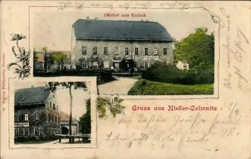 Ak Nieder Colmnitz Klingenberg im Osterzgebirge, Gasthof zum Kuckuk