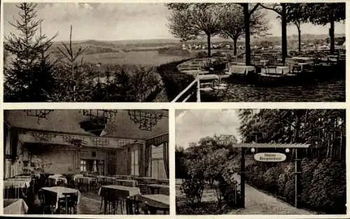 Ak Geltow an der Havel, Höhengaststätte Bergmeierei, Inh. Bernhard Riedel