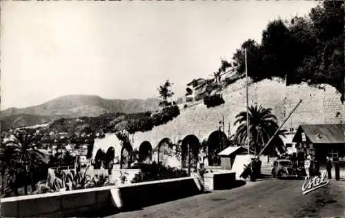 Ak Menton Grimaldi Alpes Maritimes, Franzöisch-Italienische Grenze, Zoll, Garavan