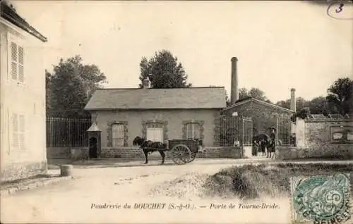 Ak Ballancourt sur Essonne, Poudrerie de Bouchet Seine et Oise, Porte de Tourne Bride