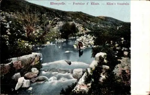 Ak Jericho Palästina, Elisaquelle, Elischaquelle