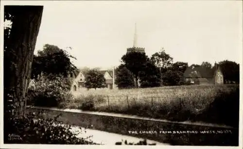 Foto Ak Bramford Suffolk England, Kirche St. Mary, von Bramford House gesehen