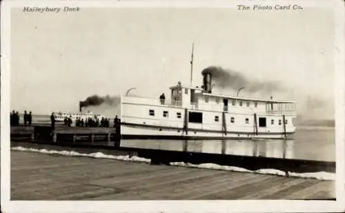 Ak Haileybury Ontario Kanada, Haileybury Dock, Dampfer