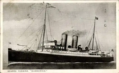 Ak Britisches Fährschiff Normannia