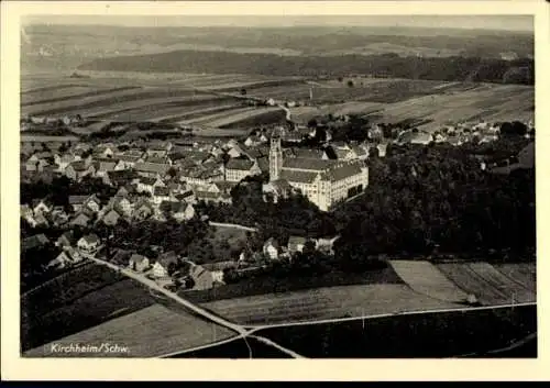 Ak Kirchheim Schwaben, Fliegeraufnahme mit Fuggerschloss