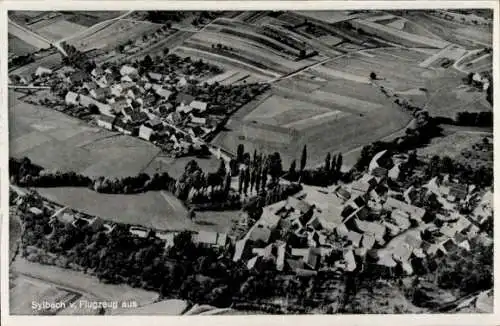 Ak Sylbach Haßfurt, Fliegeraufnahme