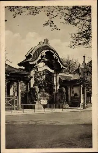 Ak Berlin Tiergarten, Zoologischer Garten, Eingangstor, Elefantenportal