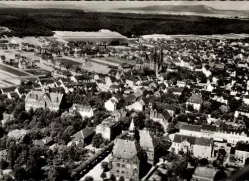 Ak Dillingen im Saarland, Fliegeraufnahme