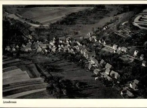 Ak Leonbronn Zaberfeld in Baden Württemberg, Fliegeraufnahme
