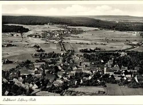 Ak Loßburg im Schwarzwald, Luftaufnahme von Loßburg-Rodt, ländliche Umgebung, Häuserzeilen