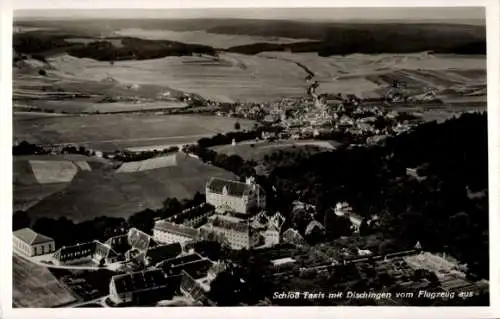 Ak Dischingen in Württemberg, Schloß Taxis, Landschaftsaufnahme, Flugzeugaufnahme