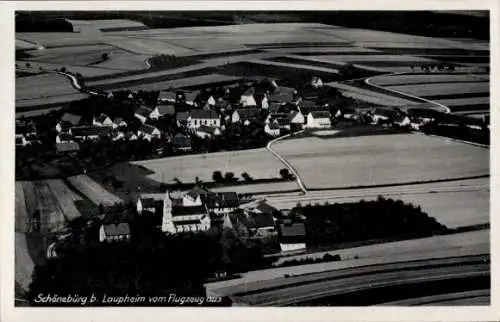 Ak Schönebürg Schwendi in Oberschwaben, Fliegeraufnahme