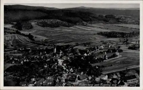 Ak Rudersberg in Württemberg, Luftaufnahme von  Landwirtschaftliche Felder, Dörfliche Architektur
