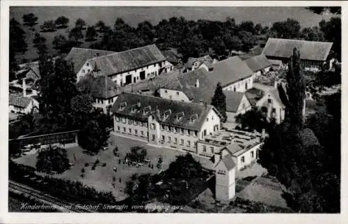 Ak Storzeln Hilzingen im Hegau, Kinderheim, Gutshof, Fliegeraufnahme