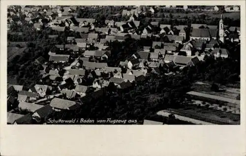 Ak Schutterwald in Baden, Fliegeraufnahme