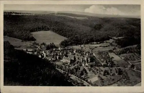 Ak Bebenhausen Tübingen am Neckar, Luftaufnahme von  Wälder, Felder,  Gebäude