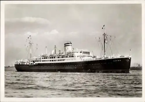 Ak Dampfschiff Caribia, Doppelschraubenmotorschiff, HAPAG, Hans Hartz