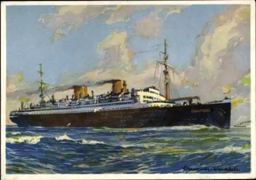 Künstler Ak Dampfschiff Columbus, Norddeutscher Lloyd Bremen