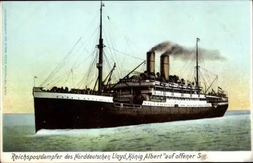 Ak Reichspostdampfer König Albert, Norddeutscher Lloyd Bremen