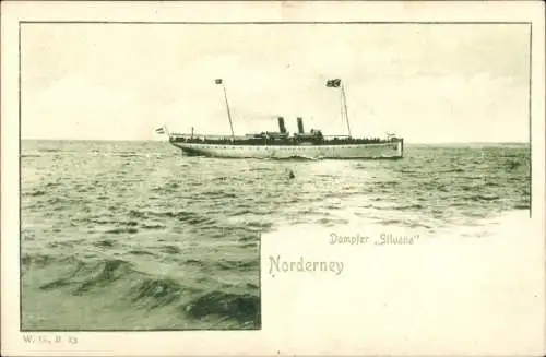 Ak Norderney, HAPAG Dampfer Silvana, Seebäderschiff