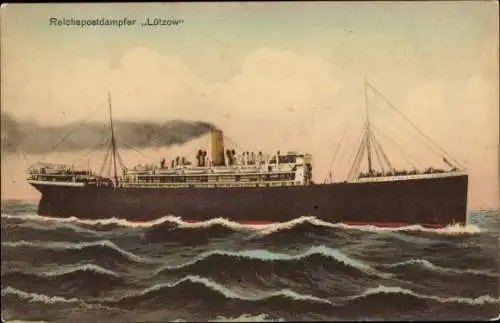 Ak Reichspostdampfer Lützow, Norddeutscher Lloyd Bremen