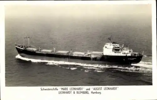 Ak Schwesterschiffe Marie Leonhardt, August Leonhardt, Frachtschiff