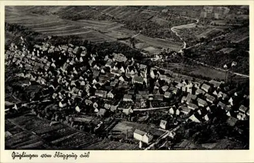 Ak Güglingen in Württemberg, Luftaufnahme von Jüglingen, viele Häuser, ländliche Umgebung