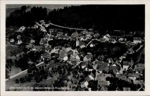 Ak Ebersteinburg Baden Baden am Schwarzwald, Luftbild von  Bäckerei Ambros Hirth