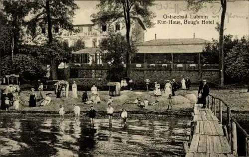 Ak Ostseebad Lubmin in Pommern, Kurhaus, Beug's Hotel
