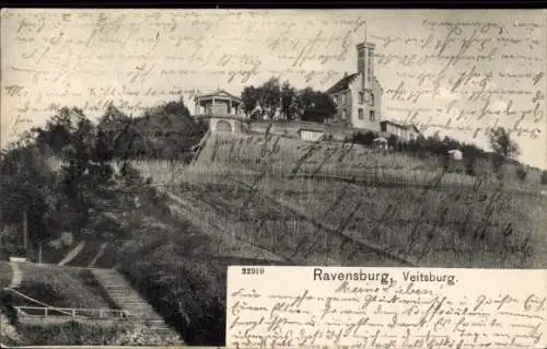 Ak Ravensburg in Württemberg Oberschwaben, Veitsburg