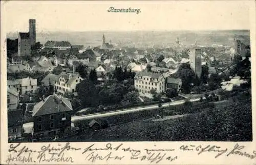 Ak Ravensburg in Württemberg Oberschwaben, Gesamtansicht