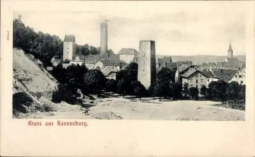 Ak Ravensburg in Württemberg Oberschwaben, Gesamtansicht